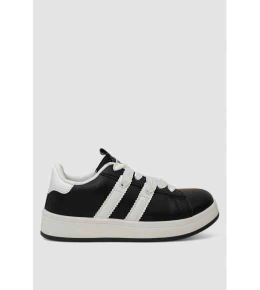 Кроссовки женские кожа, цвет черно-белый, 248RJH900-1