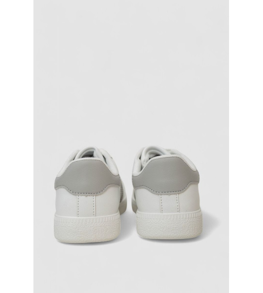 Кроссовки женские кожа, цвет бело-серый, 248RL2420-4