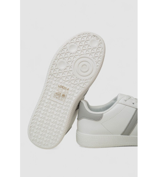 Кроссовки женские кожа, цвет бело-серый, 248RL2420-4