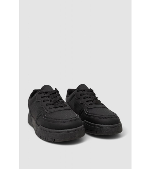 Кеды женские с перфорацией, цвет черный, 248RAD60