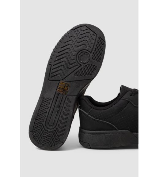 Кеды женские с перфорацией, цвет черный, 248RAD60