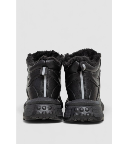 Кроссовки женские на меху, цвет черный, 243R116-5