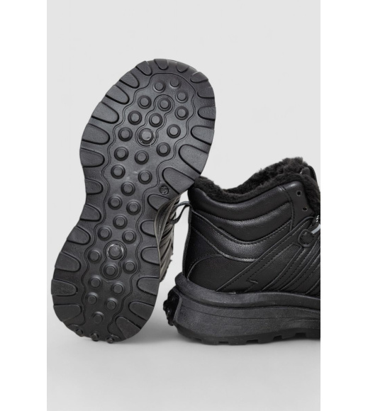 Кроссовки женские на меху, цвет черный, 243R116-5