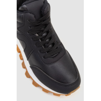 Кроссовки женские с мехом, цвет черный, 243RGM91