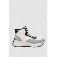 Кроссовки женские зимние на меху, цвет бело-серый, 248RXM19-86