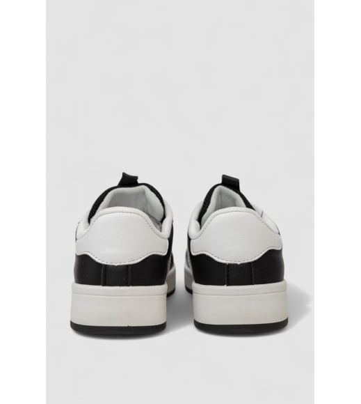 Кроссовки женские кожа, цвет черно-белый, 248RJH900-2