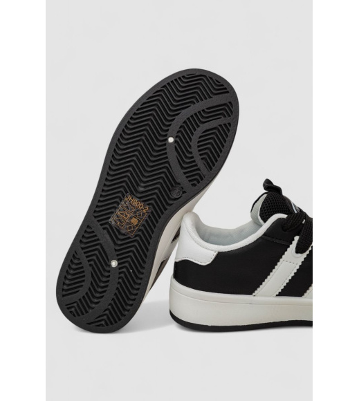 Кроссовки женские кожа, цвет черно-белый, 248RJH900-2