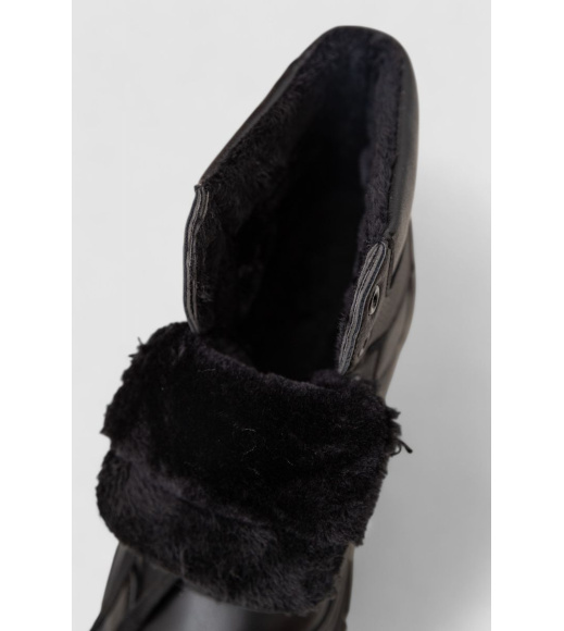 Кроссовки женские зимние на меху, цвет черный, 248RMB03