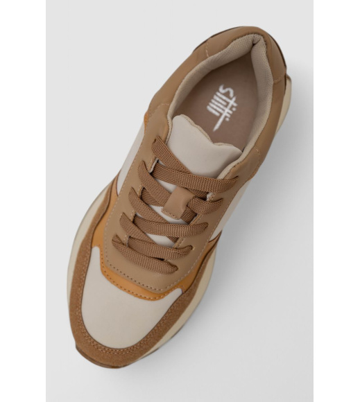 Кроссовки женские демисезонные, цвет бежевый, 248R212