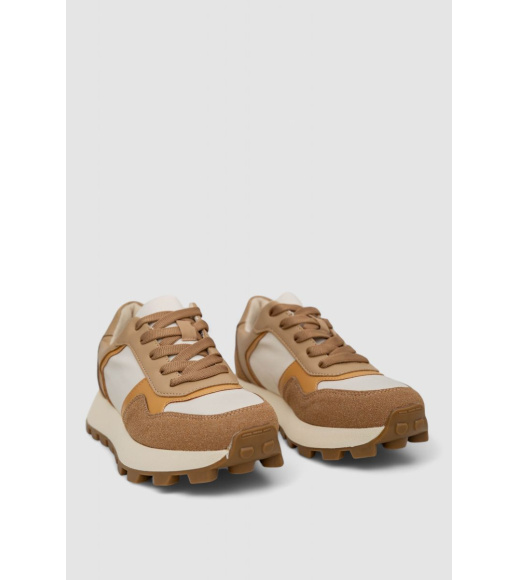 Кроссовки женские демисезонные, цвет бежевый, 248R212