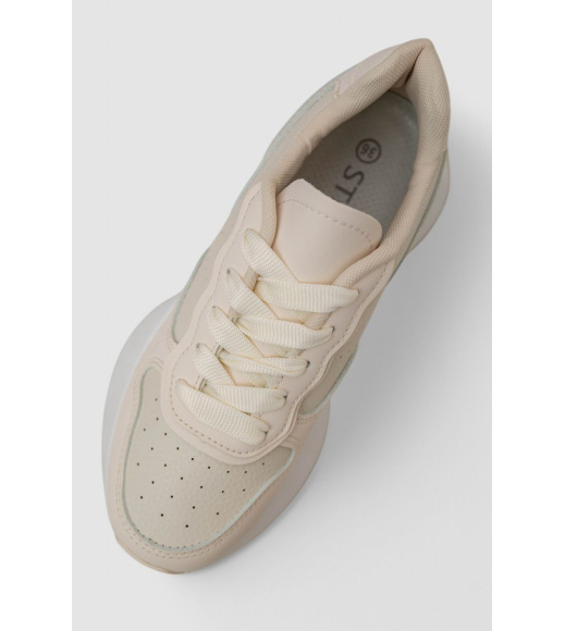 Кроссовки женские, цвет бежевый, 248RXM50