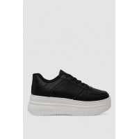 Кроссовки женские демисезонные, цвет черно-белый, 248RBL22