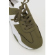 Кроссовки женские экокожа, цвет хаки, 243R186-126