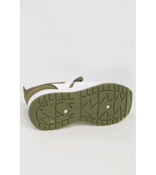 Кроссовки женские экокожа, цвет хаки, 243R186-126