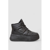 Кроссовки женские зимние на меху, цвет черный, 248RAM015