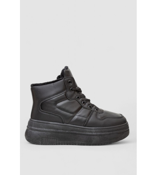 Кроссовки женские зимние на меху, цвет черный, 248RAM015