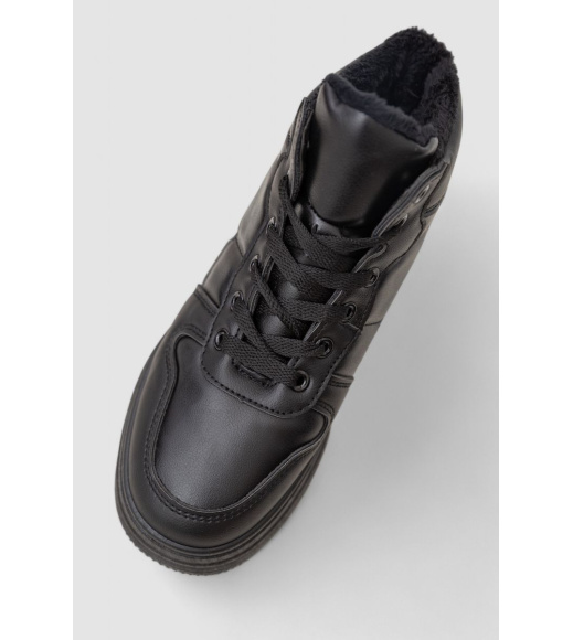 Кроссовки женские зимние на меху, цвет черный, 248RAM015