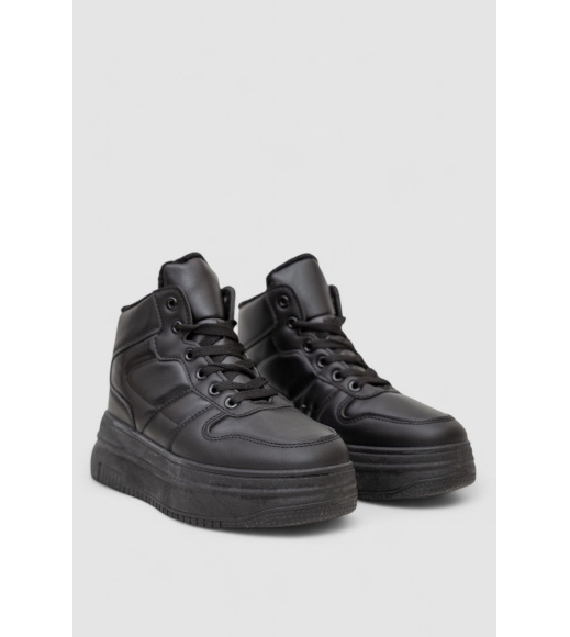 Кроссовки женские зимние на меху, цвет черный, 248RAM015