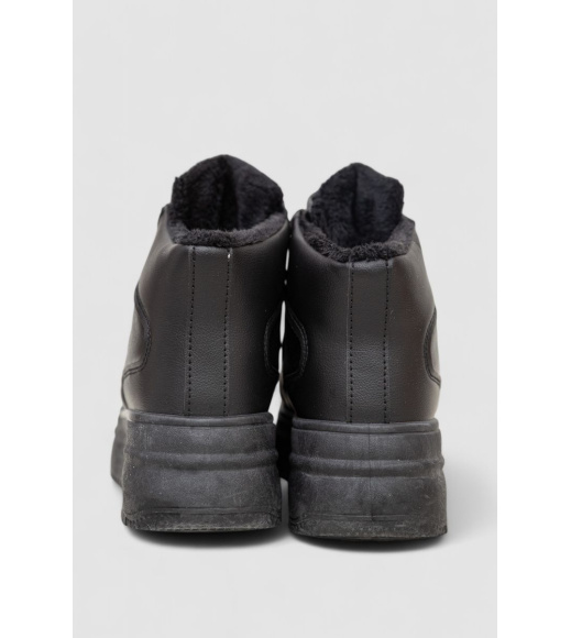 Кроссовки женские зимние на меху, цвет черный, 248RAM015