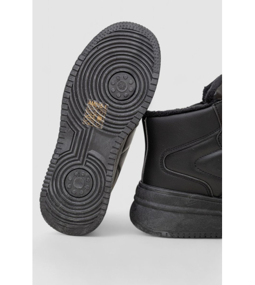 Кроссовки женские зимние на меху, цвет черный, 248RAM015