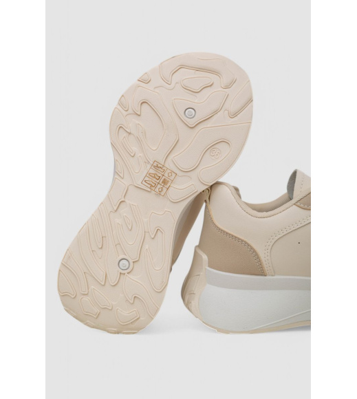 Кроссовки женские, цвет бело-бежевый, 248RXM60