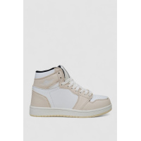 Кроссовки женские зимние на меху, цвет бело-бежевый, 248RH1030