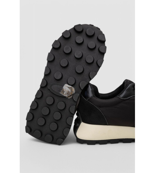 Кроссовки женские демисезонные, цвет черно-молочный, 248R214