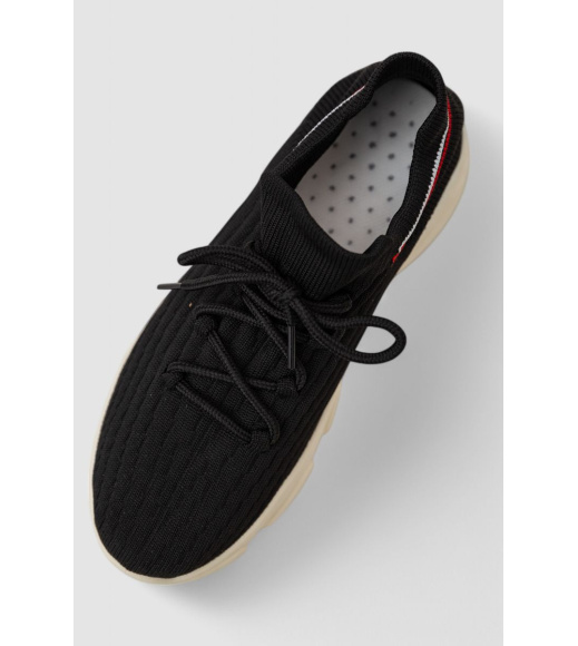 Кроссовки женские текстильные, цвет черный, 244R382K