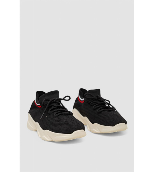 Кроссовки женские текстильные, цвет черный, 244R382K