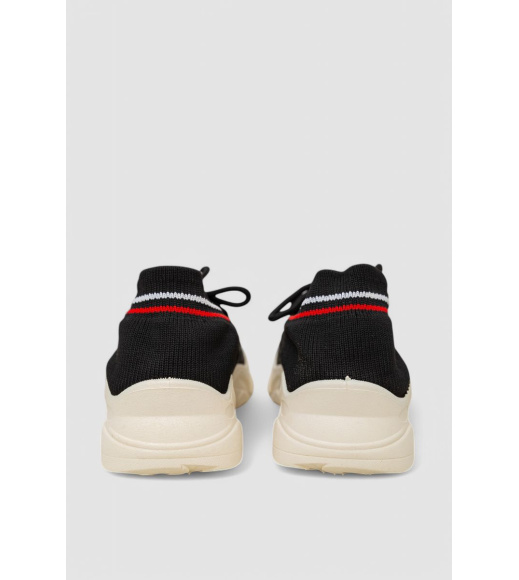 Кроссовки женские текстильные, цвет черный, 244R382K