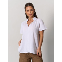 Белая свободная блуза из муслина