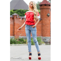 Блузка красная Seventeen 658.1813+А