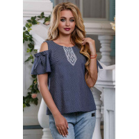 Блуза синяя Seventeen 961.2624