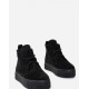 Черные замшевые ботинки со шнуровкой