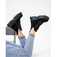 Замшевые облегченные ботинки на меху