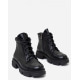 Черные классические ботинки из натуральной кожи на байке