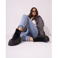 Утепленные комбинированные челси на платформе