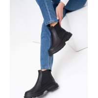 Черные утепленные челси на меху