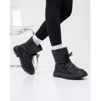 Черные высокие дутики на меху