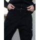 Чорні утеплені флісом штани карго