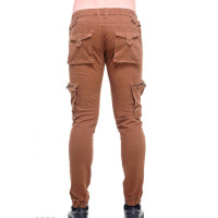 Коричневые мужские брюки с боковыми и задними накладными карманами