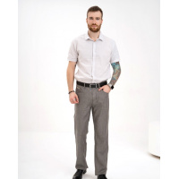 Темно-серые хлопковые классические брюки