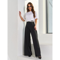 Черные свободные брюки высокой посадки