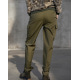 Фактурные коттоновые брюки карго цвета хаки