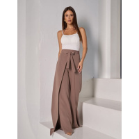 Брюки коричневого цвета с кроем на запах