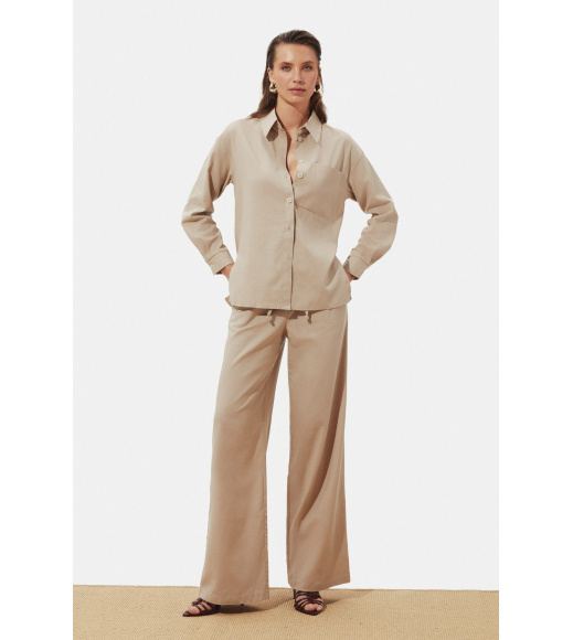 Бежевые женские брюки Seventeen 2270.6334