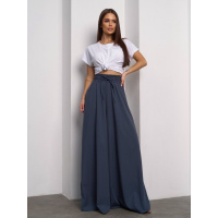 Темно-серые широкие брюки палаццо