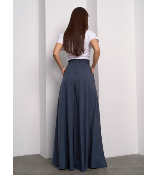 Темно-серые широкие брюки палаццо