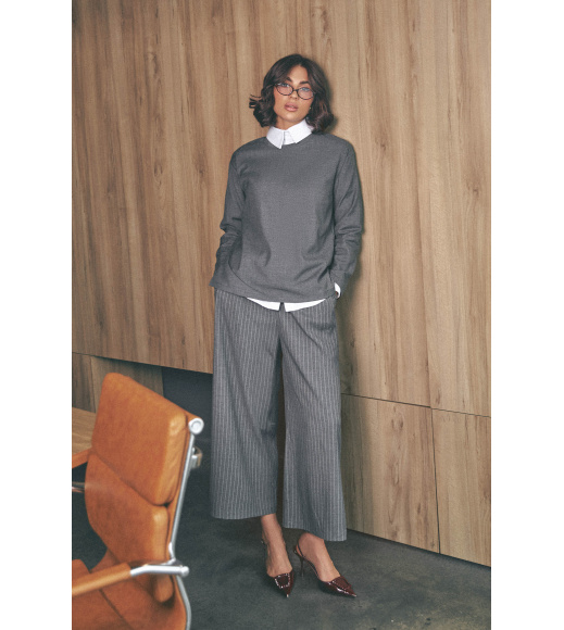 Серые женские брюки-кюлоты Seventeen 2258-2.6256