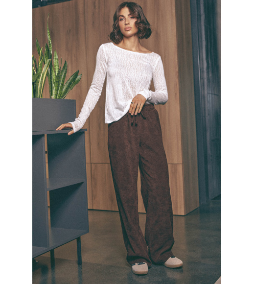 Коричневые женские брюки Seventeen 2252.6273